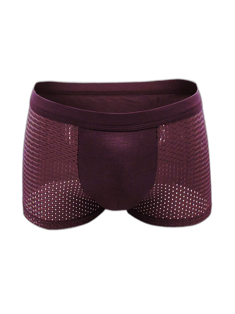 4 Pack Men’s Breathable Mesh Trunks with Antibacterial Fabric