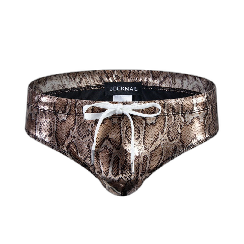 Metallic Snakeskin Bikini Brief
