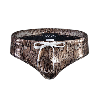 Metallic Snakeskin Bikini Brief
