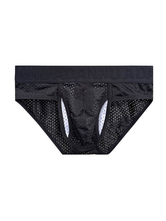 Men's Sexy Gun Bullet Separation Mesh Briefs