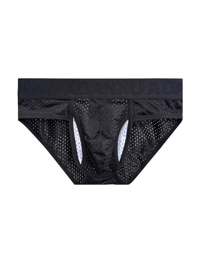 Men's Sexy Gun Bullet Separation Mesh Briefs
