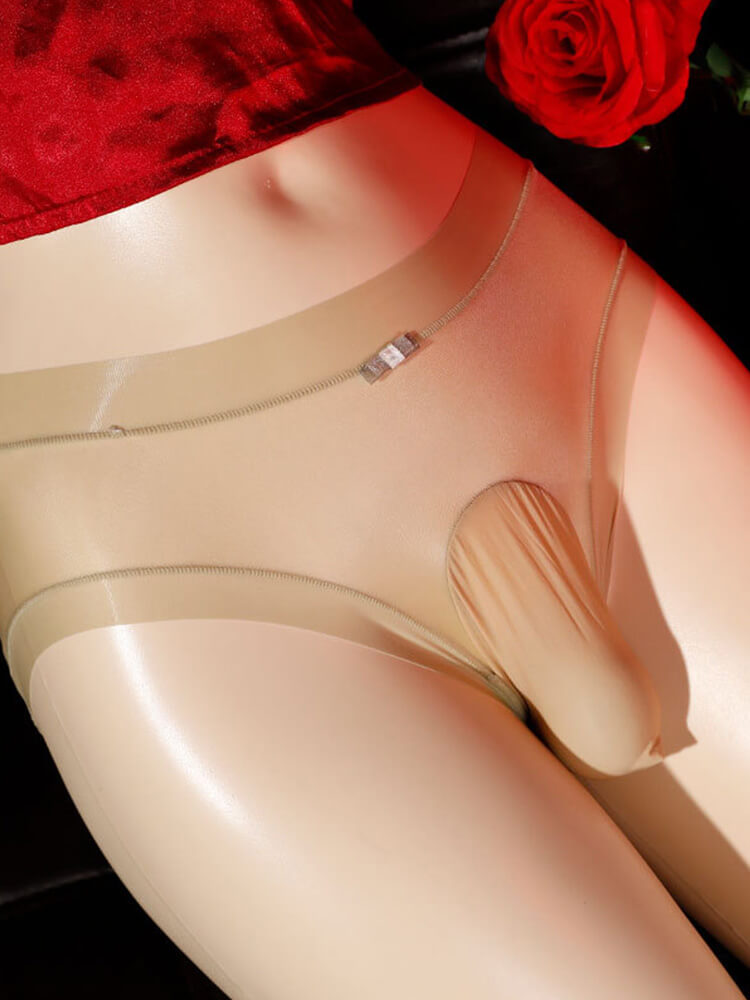 Men's Sexy Transparent Thin Wrapped Egg Briefs