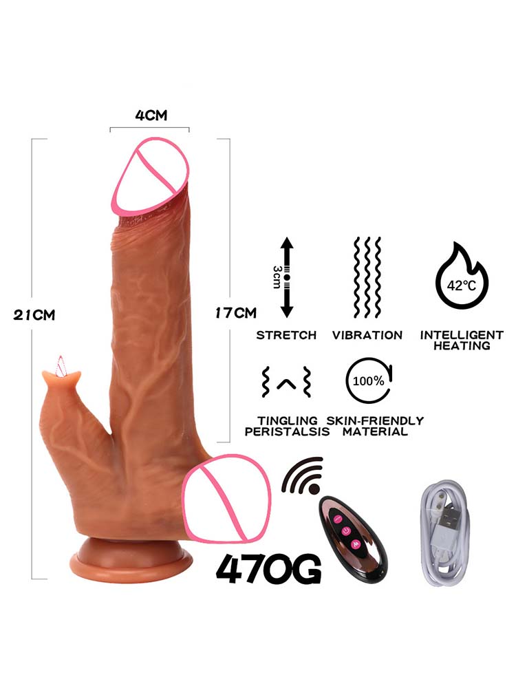 Silicone Fully Automatic Retractable Dildo