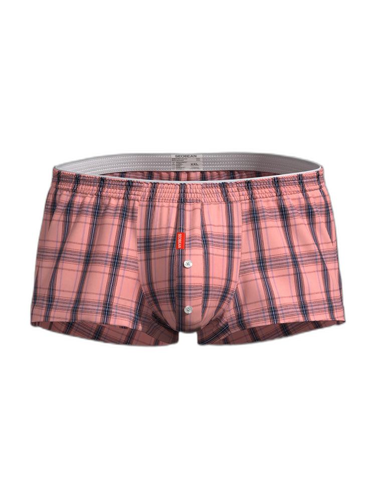2 Pack Men's Supportive Large Pouch Odor-Resistant Antibacterial Seamless Boxer Shorts