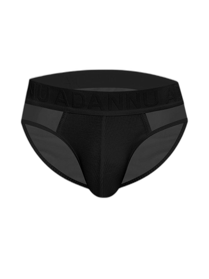2-pack Men's Sexy Semi-transparent Ribbed Briefs
