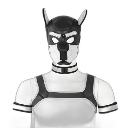 Beta Puppy Play Set - Pup Hood & BDSM Collar & Chest Harness
