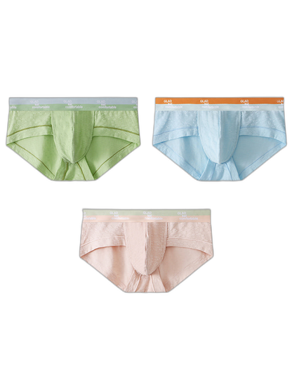 3 Pack Men's Baby Cotton High-Stretch Skin-Friendly Breathable Briefs