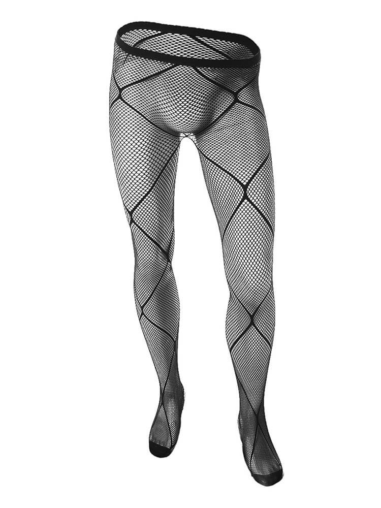 Men's Mesh See-Through Sexy Fishnet Stockings