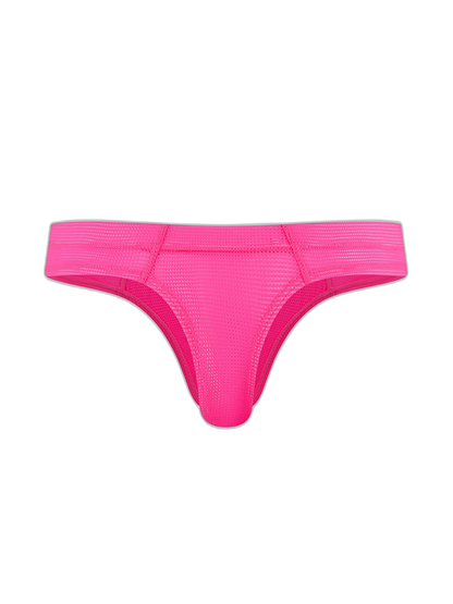 Men's Simple Breathable Mesh Pouch Thong & Strings