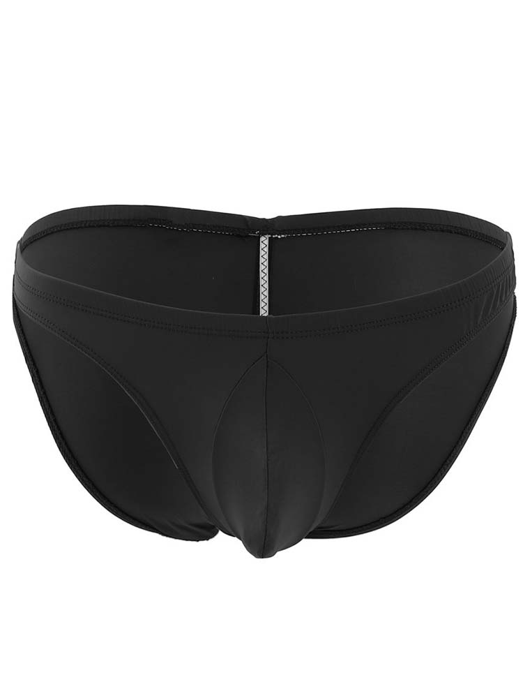 Men's Solid Color Translucent Low Rise Briefs