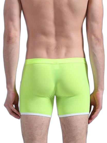 3 Pack Men's Long Leg Boxer Briefs Made of Ultra-Thin Ice Silk with Anti-Wear Elastic