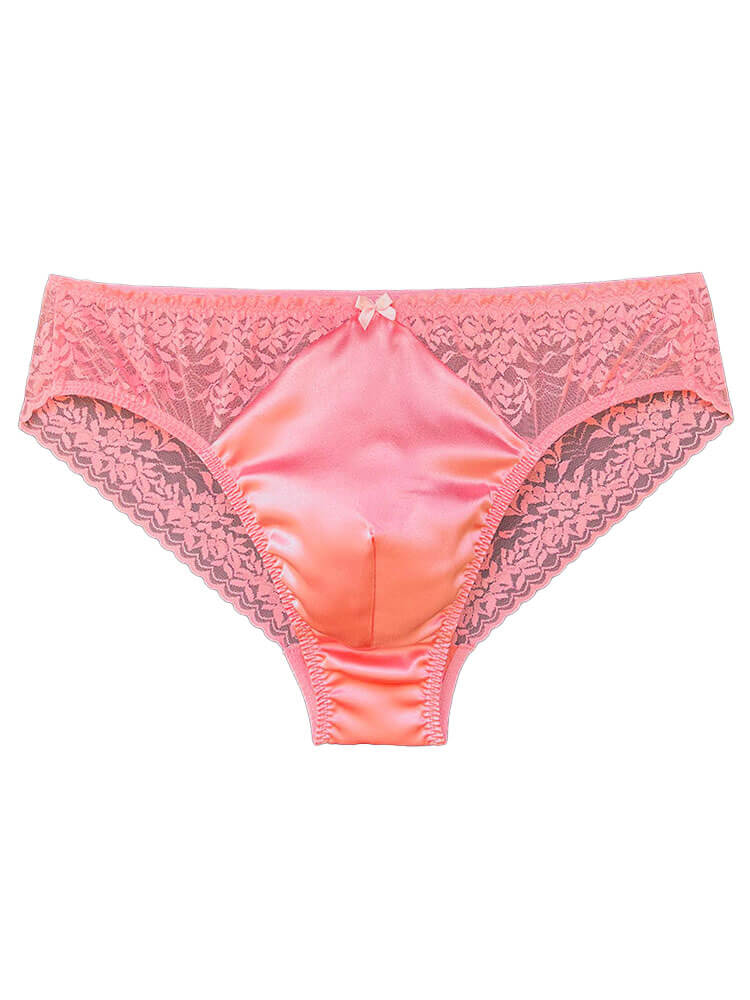 Men's Sexy See-Through Soft Mulberry Silk Briefs