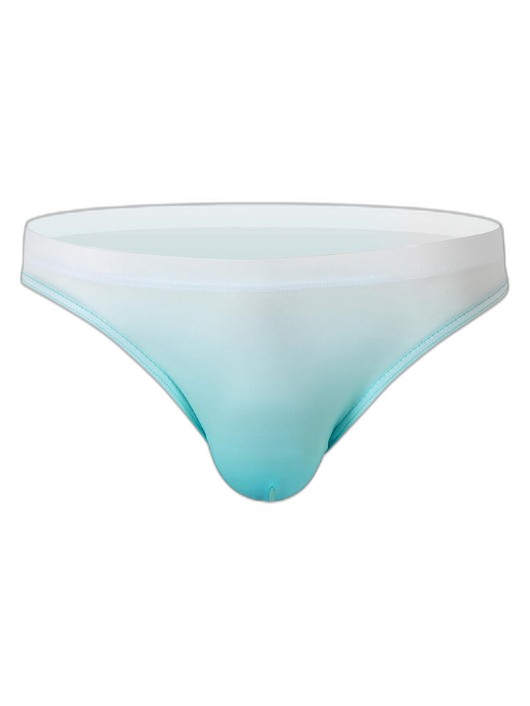 3 Pack Men's Sensual Silk-Like Loose Gradient Color Bikini