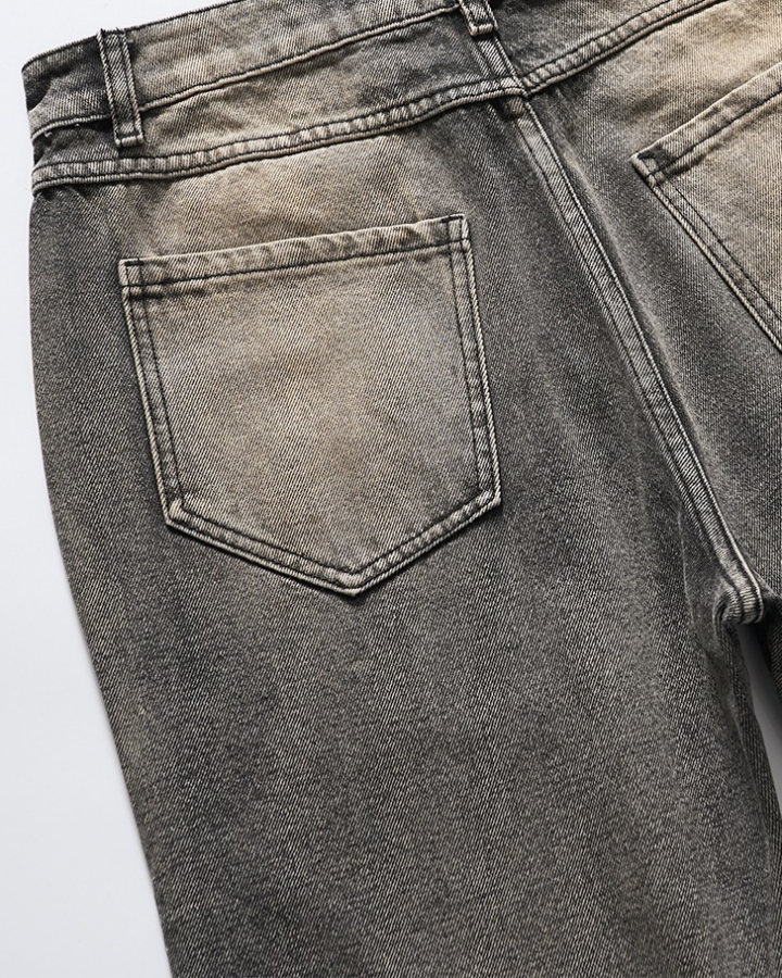 KIIKIO High Street Asymmetric Flared Slim Fit Jeans