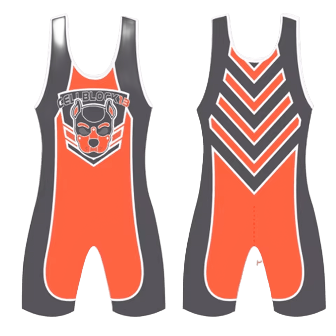 Cell Block 13 Spitfire Singlet Orange