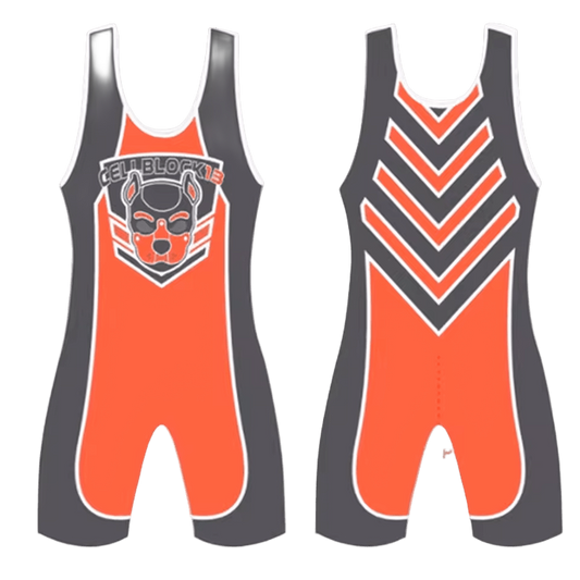 Cell Block 13 Spitfire Singlet Orange