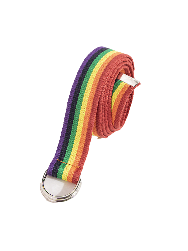 Gay Pride Rainbow Canvas Belt