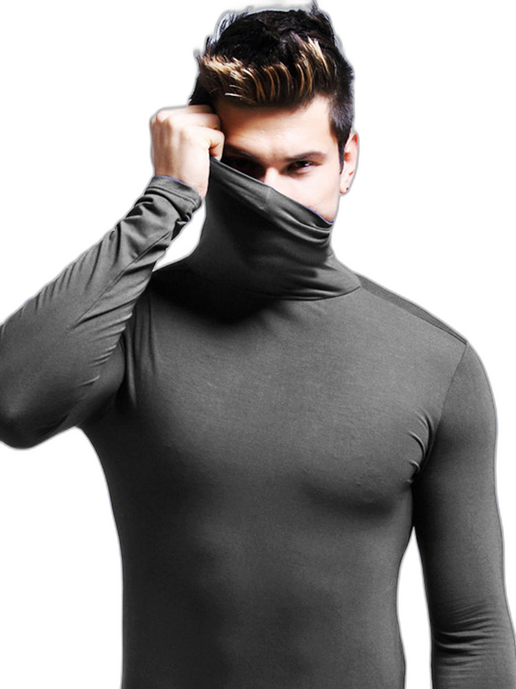 Men's Turtleneck Thermal Top Base Layer Shirts