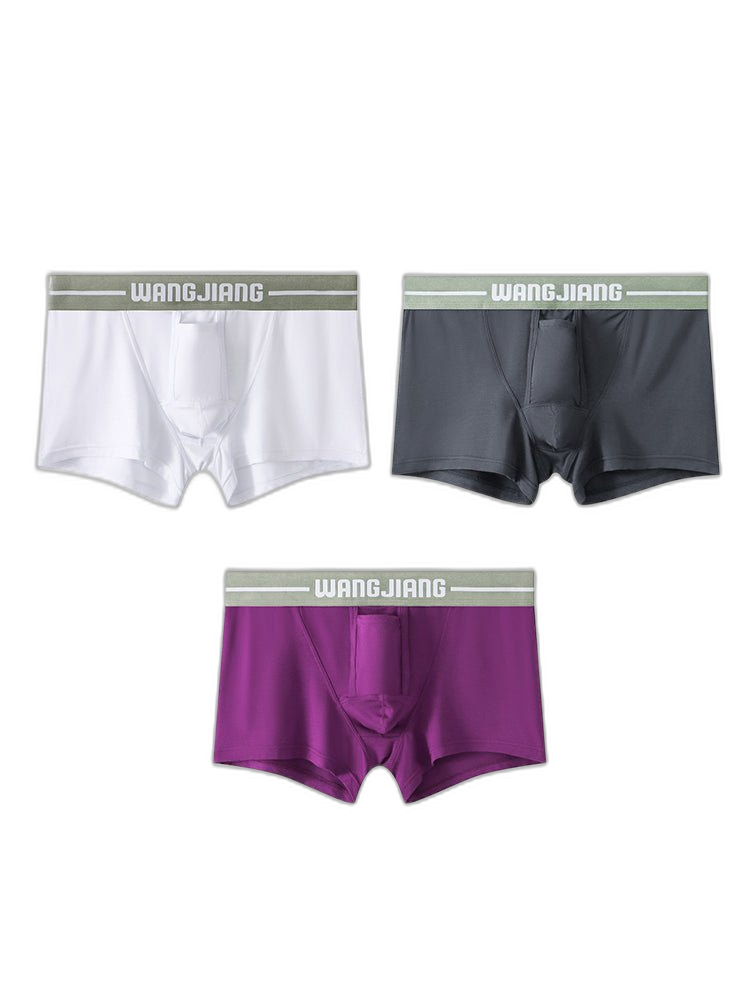 3 Pack Men’s Breathable Trunks with Front Pouch
