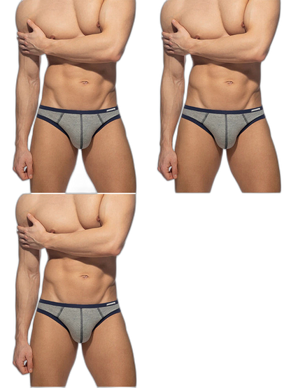 3-pack Men's Cotton 3D U-pouch Briefs
