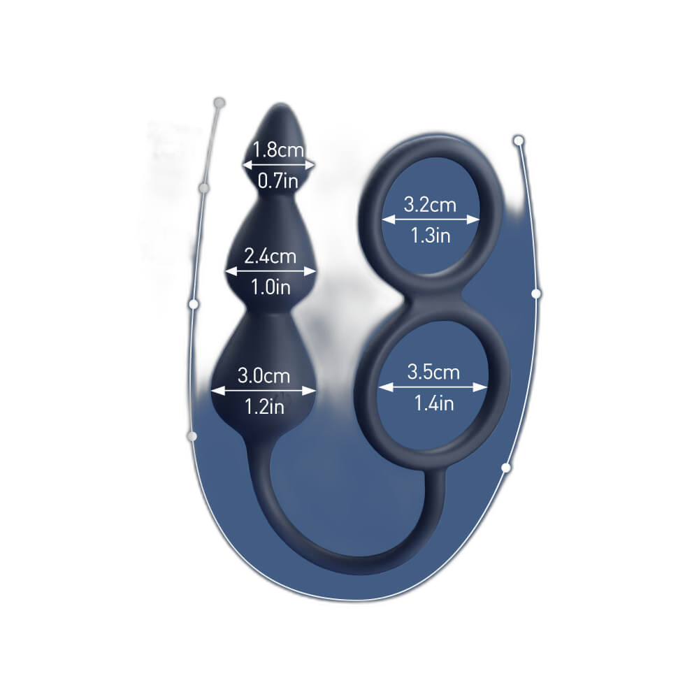 Orbit - Silicone Vibrating Anal Beads with Cock Rings
