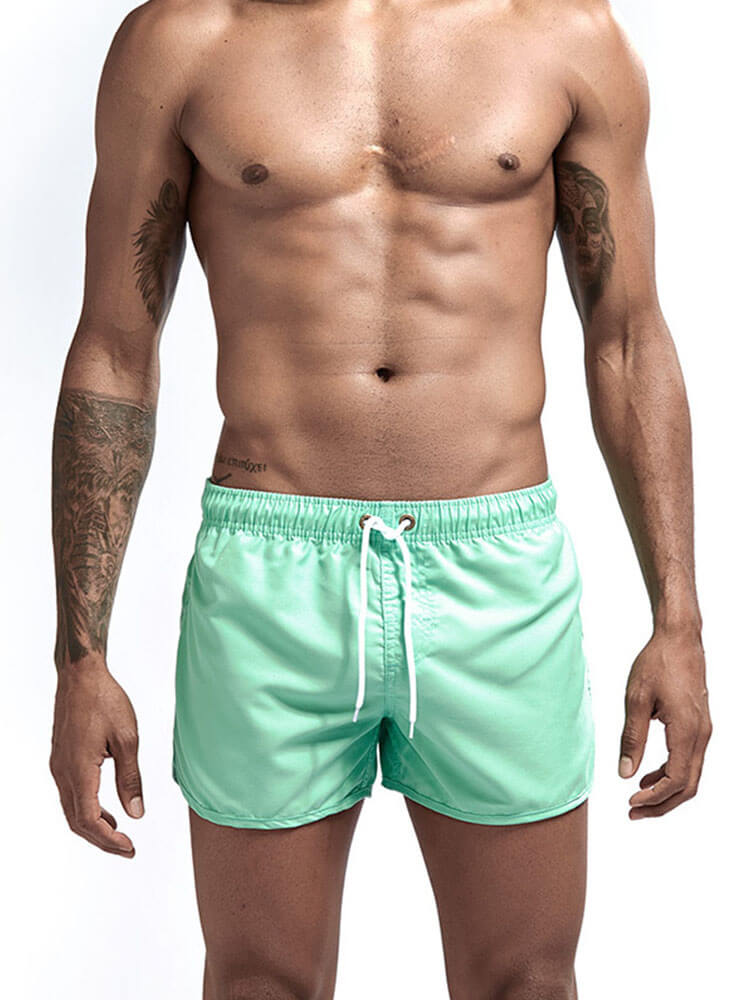 Men's Casual Athletic Drawstring Beach Shorts
