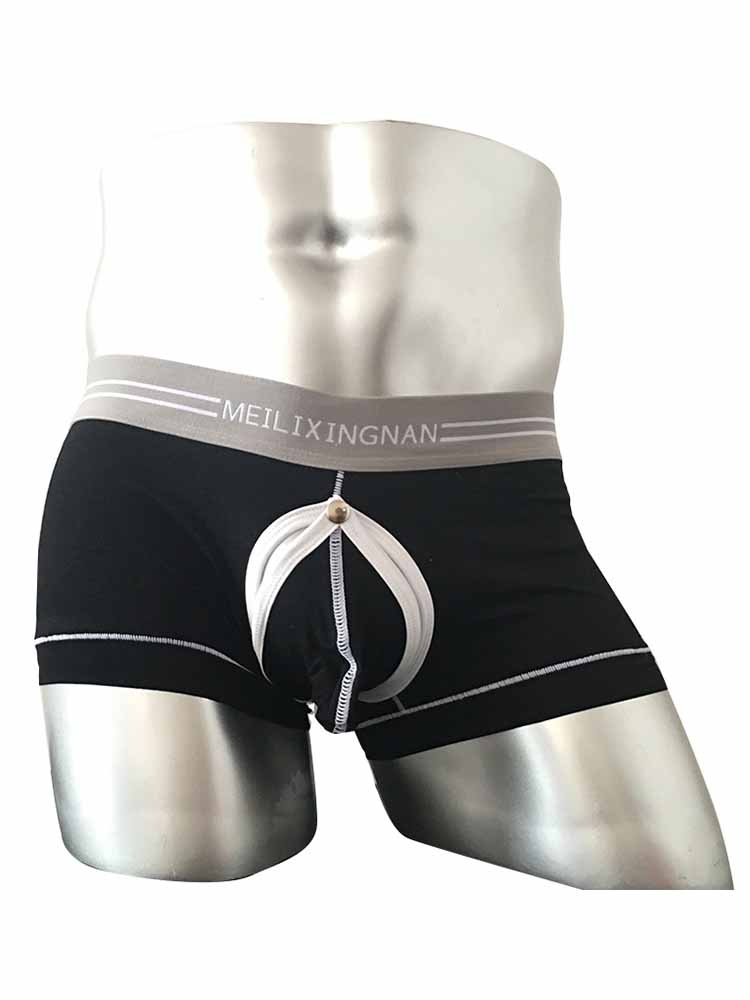 Men's Detachable Pouch Sexy Boxer Briefs