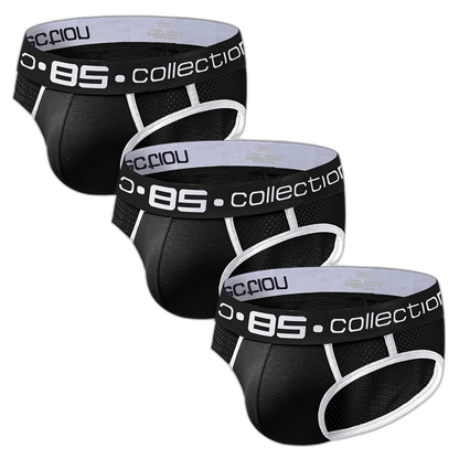 3 Pack Ball Support Pouch Breathable Briefs