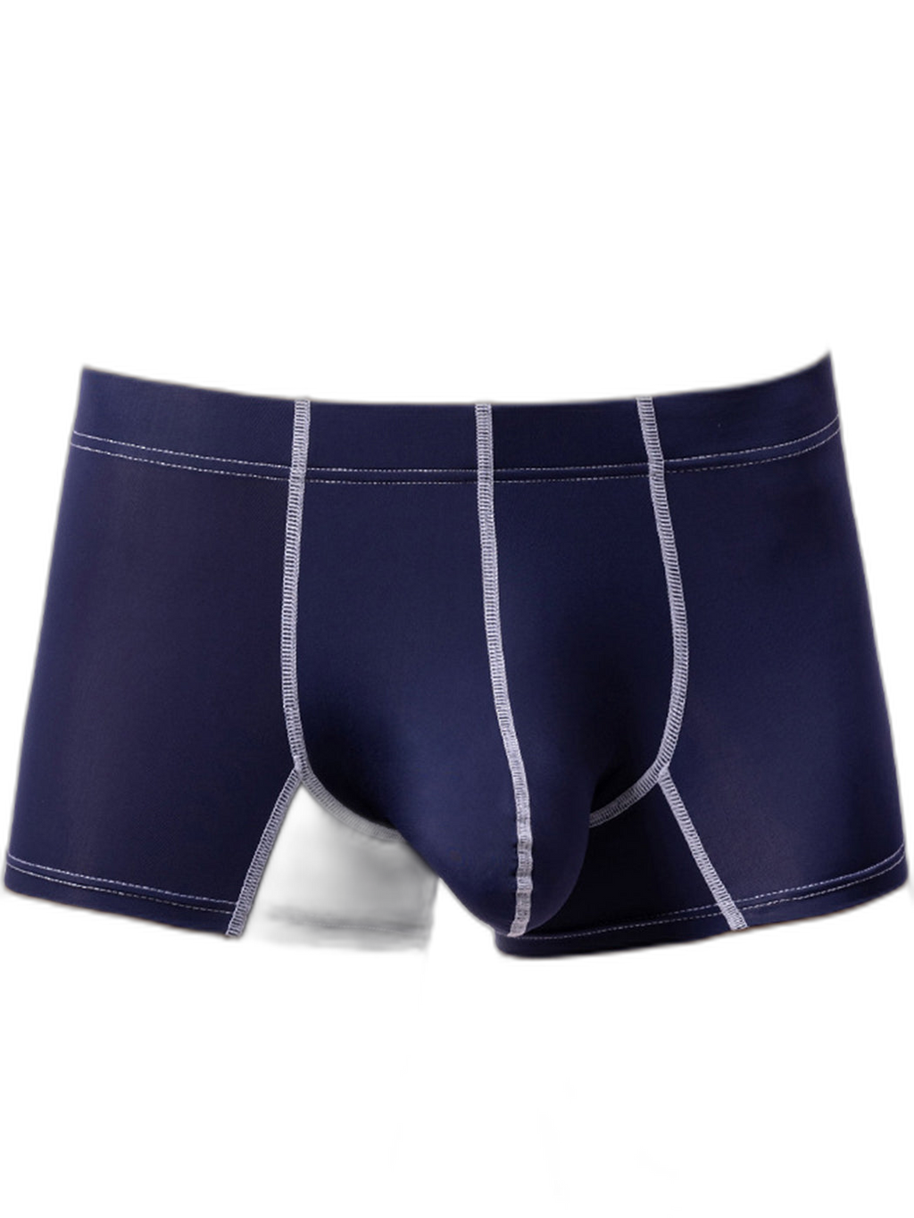 3 Pack Men's Large Pouch Contrast Binding Trunks