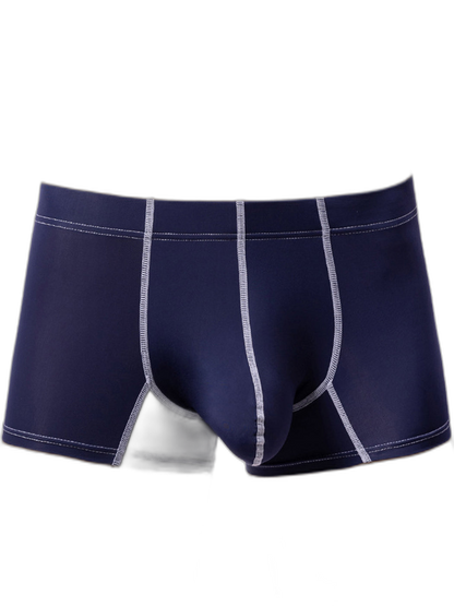 3 Pack Men's Large Pouch Contrast Binding Trunks