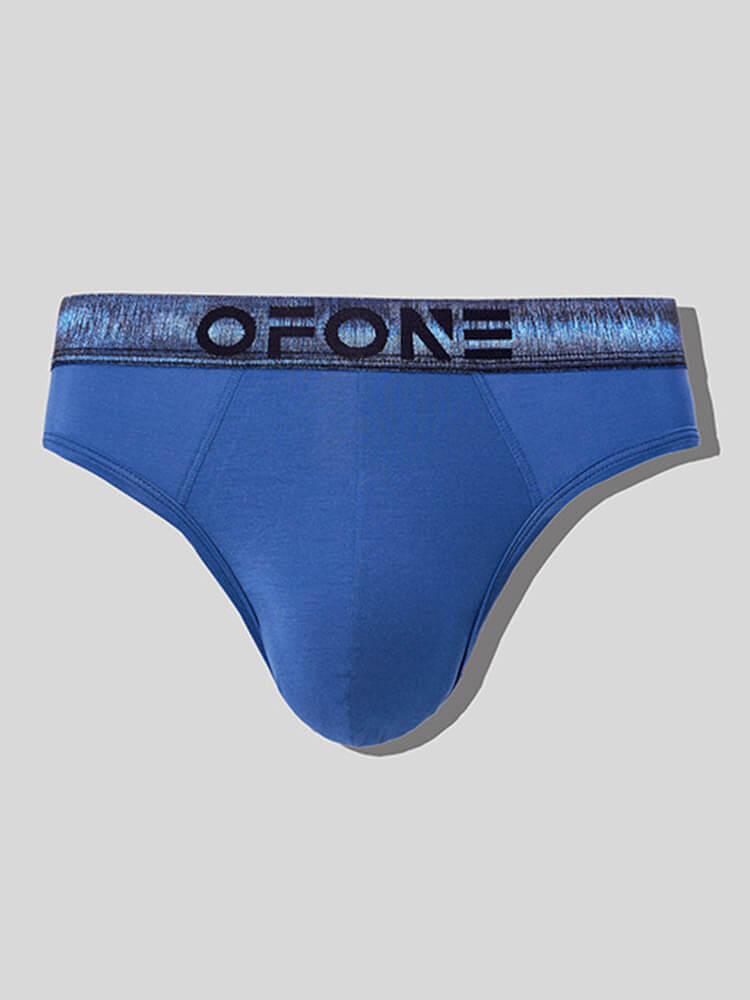 Men's Letter Belt Solid Color Sexy Modal Briefs
