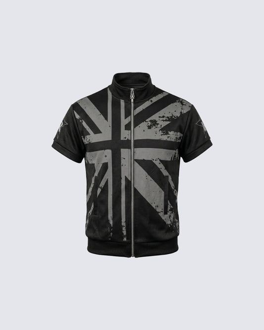 Light Asian Street Stand Collar Zip Tee Jacket