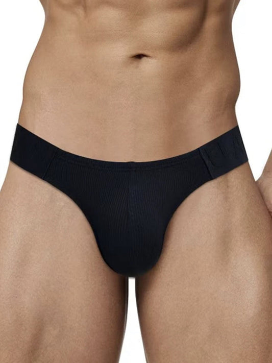 Men's Solid Color Embossed Design Briefs