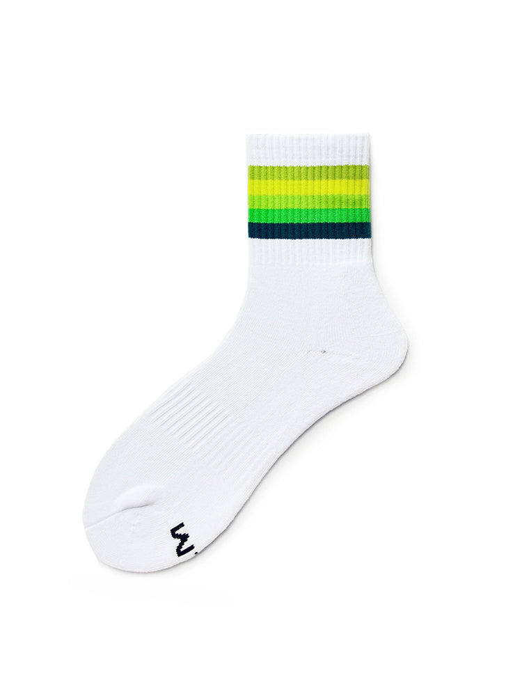 D.M Rainbow Striped Sports Cotton Socks