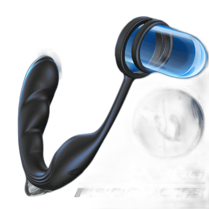 Noel - Remote Control Prostate Massager - Dual Cock Ring Anal Vibrator