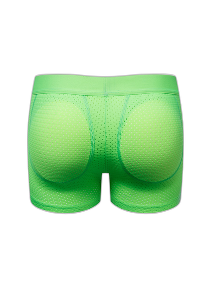 Sponge Cushion Mesh Buttock Boxer Briefs
