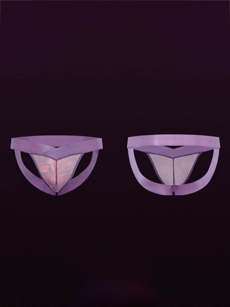 Men's Sexy Wide-Band Revealing Buttocks Double Thong