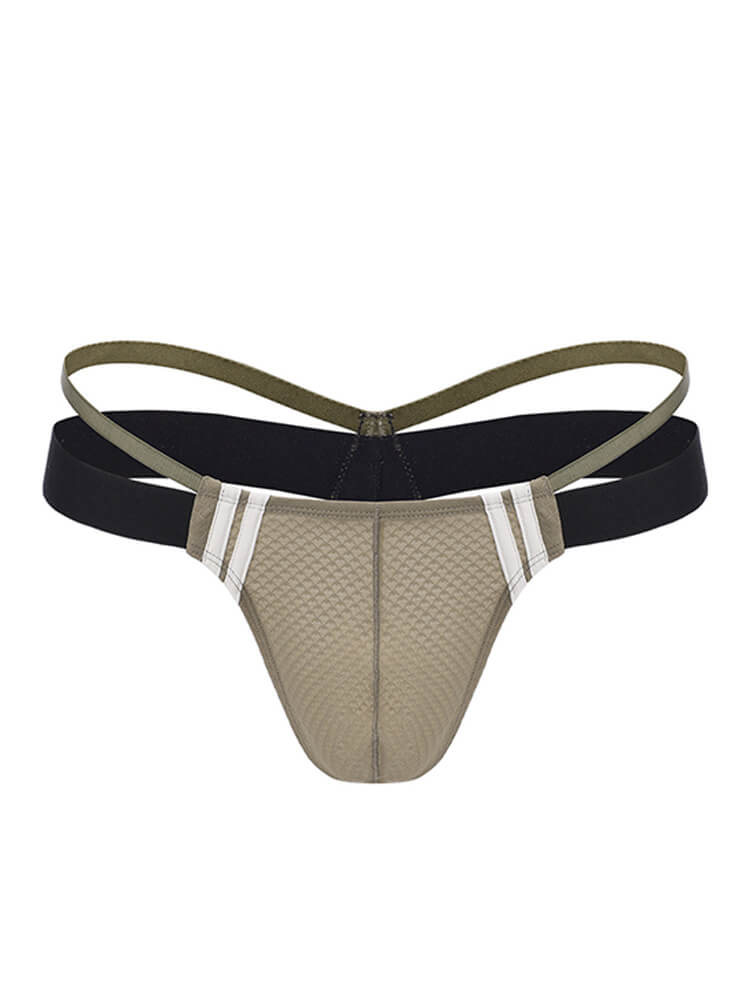 Men's Sexy Snake-Scale Pattern Jacquard Thong