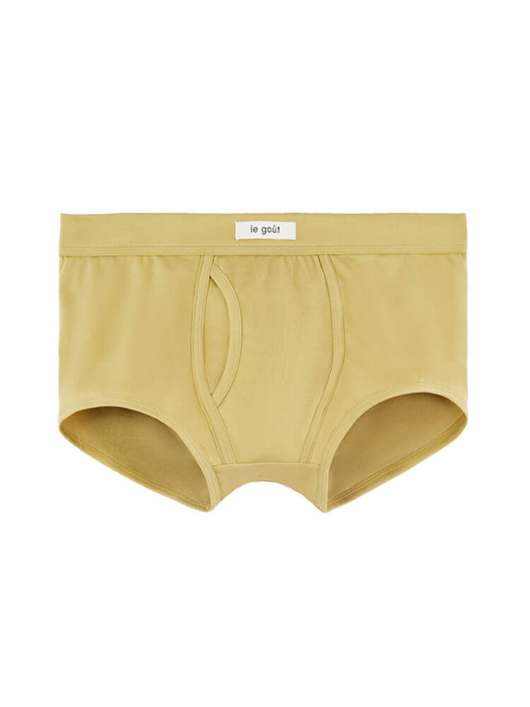 Men's Solid Color Soft Breathable Cotton Briefs