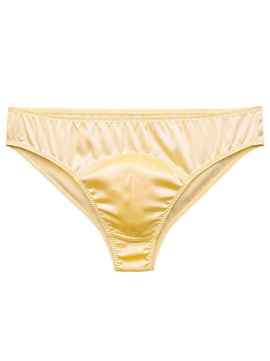 Men's Ultra-Thin Solid Color breathable Silk Briefs