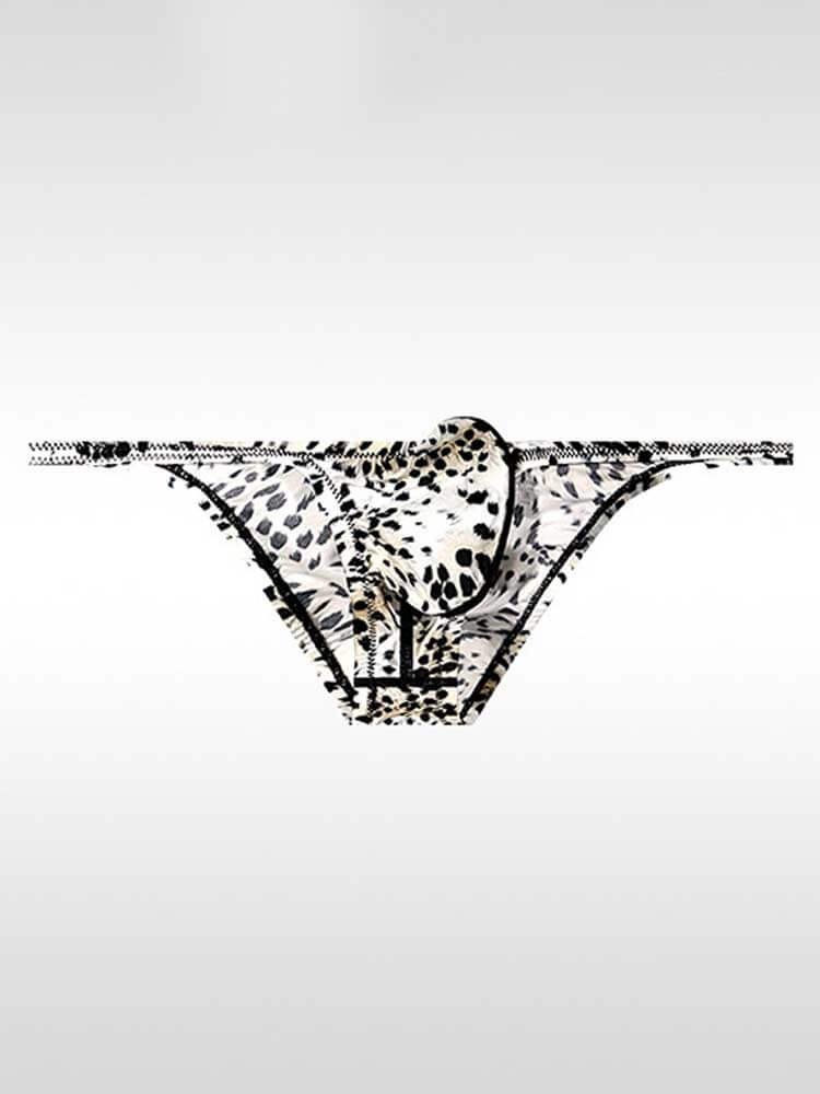 Men's Sexy Tight Contoured-Pouch Animal-Print Briefs