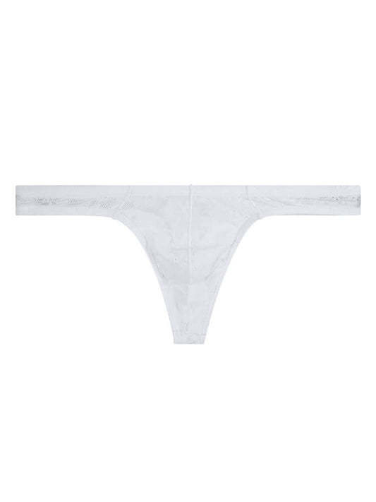 Men's Sexy Sheer Lace-Patterned Stretch Thong