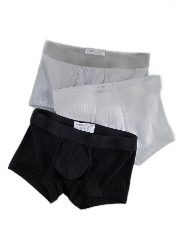 2 Pack Men's Ultra-Soft Premium Pure Cotton Comfy Waistband Seamless Trunks