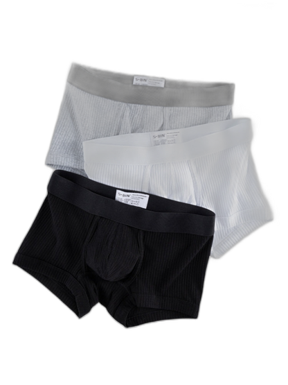 2 Pack Men's Ultra-Soft Premium Pure Cotton Comfy Waistband Seamless Trunks