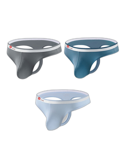 3 Pack Men's U-Pouch Ice Silk Sexy Thong