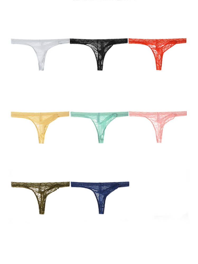 Men's Sexy Elephant Trunk Ultra-Thin Mesh Thong