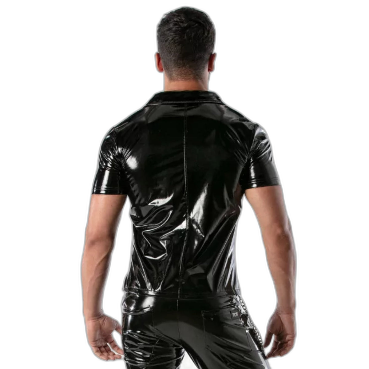 TOF Paris Vinyl Zip Shirt Black