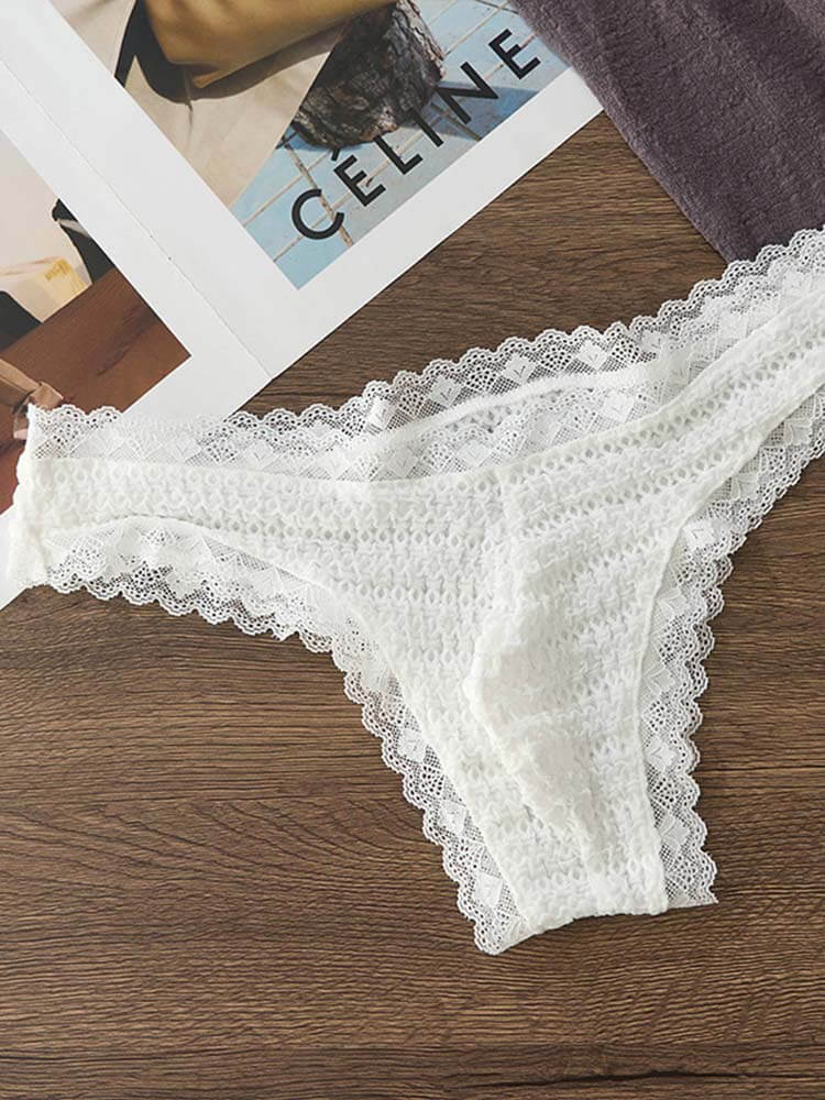 Men's Low-Rise Sexy Lace-Trimmed Briefs