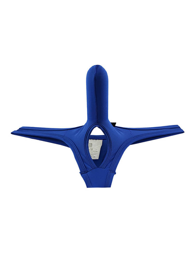 Men's Sexy Solid Color Elastic Ice Silk Thong