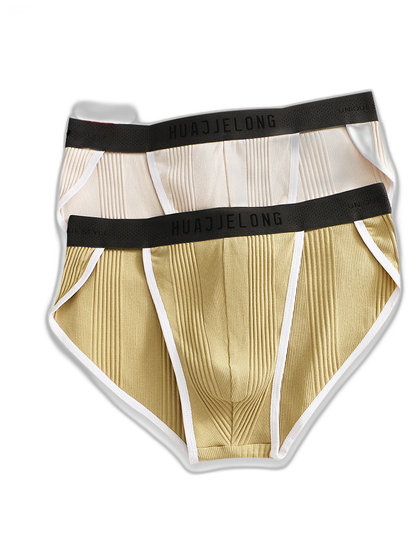 4 Pack Men's Solid Color Cotton Breathable Trendy Briefs